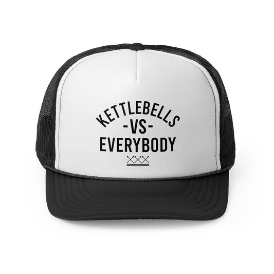 Kettlebells vs Everybody Trucker Cap - Fitness Enthusiast Hat